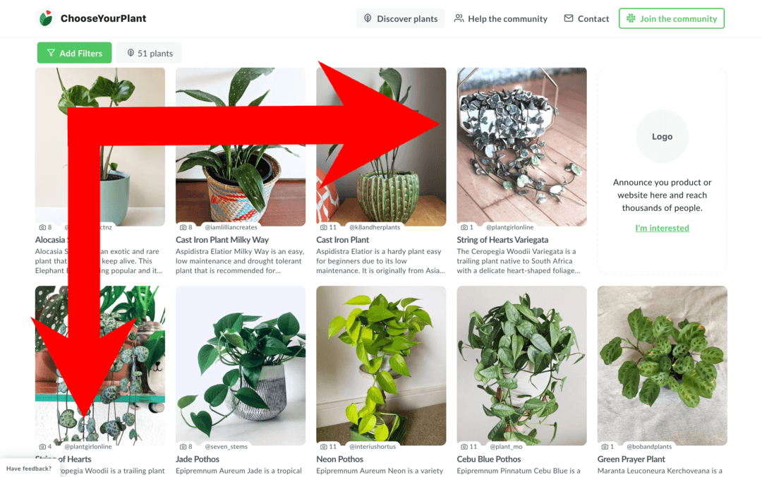 A grid layout with 2 arrows pointing from top-to-bottom and left-to-right showing our process pattern
